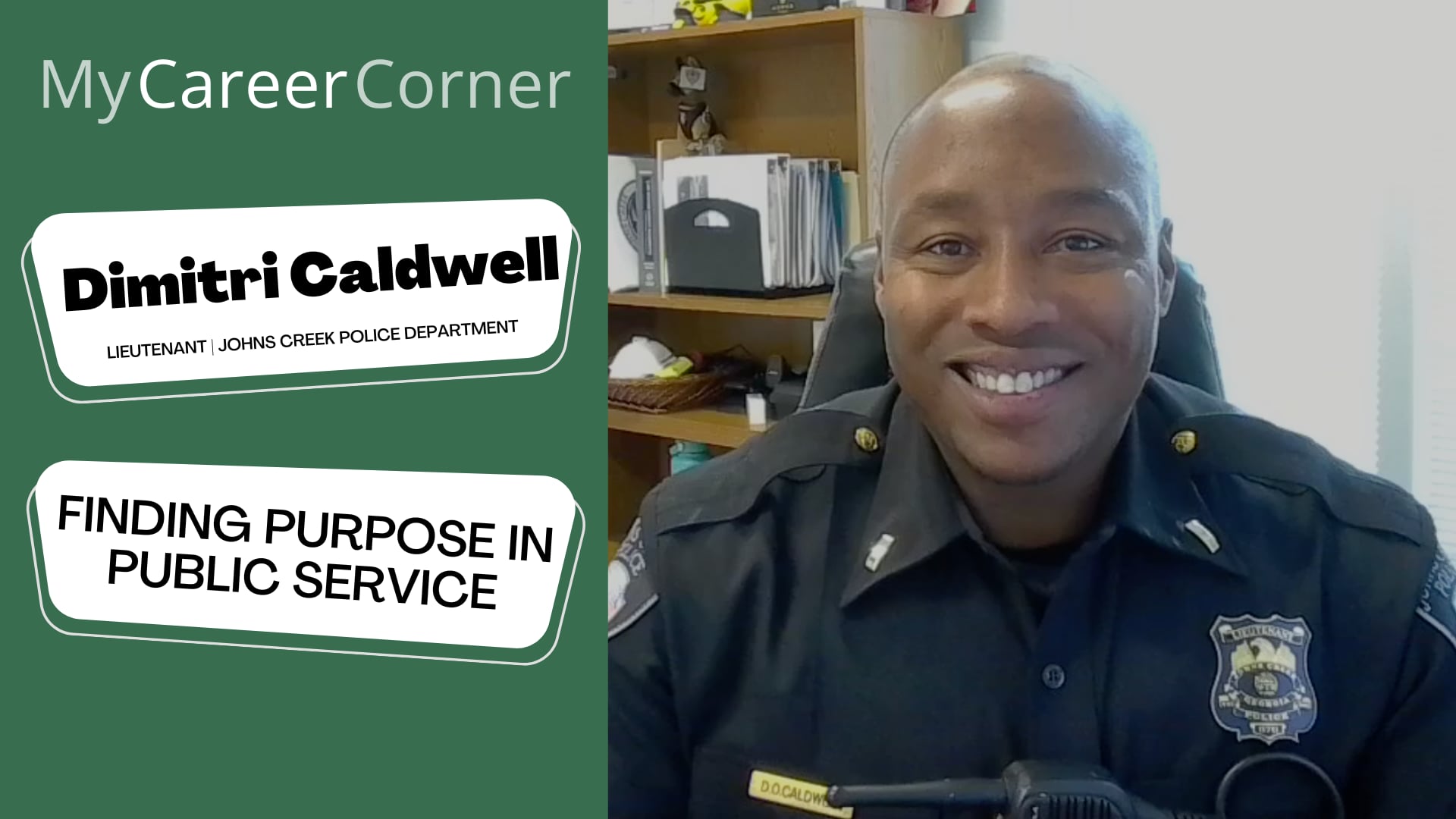 Finding Purpose in Public Service with Dimitri Caldwell